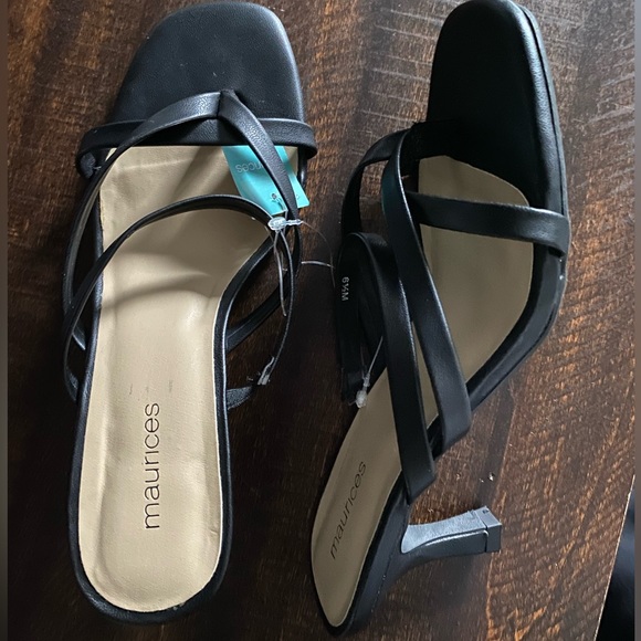 Maurice’s Black Minimalistic Sandal Heel 6.5 - Picture 7 of 16